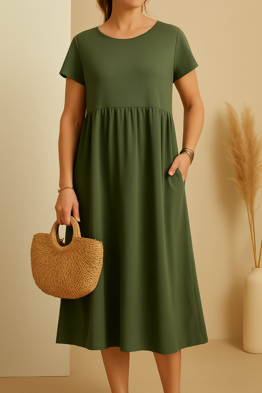 Makollos™ Camélia – Robe Confortable qui Sublime la Silhouette et Cache le Ventre