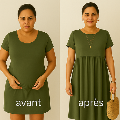 Makollos™ Camélia – Robe Confortable qui Sublime la Silhouette et Cache le Ventre