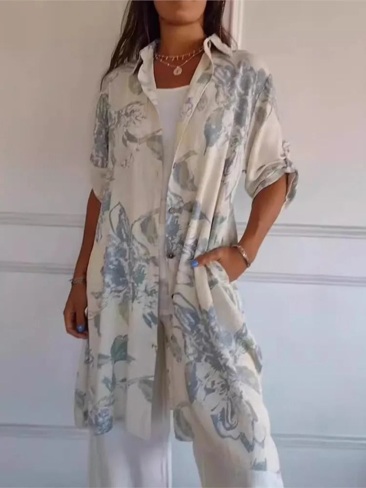 Robe Élégante en Coton et Lin