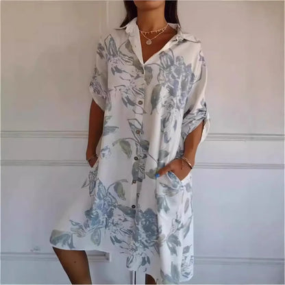 Robe Élégante en Coton et Lin